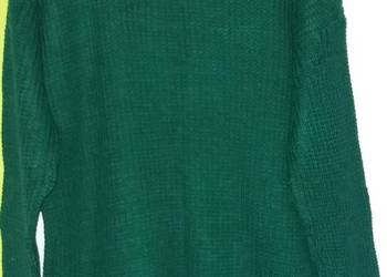 XL Przemiły ciemnozielony sweter