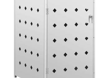 Pojedyncza osłona na kosz na śmieci 240 L stal nierdzewna WM-145379
