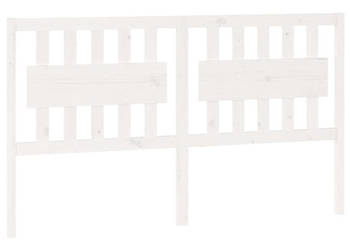 Wezgłowie łóżka białe 1655x4x100 cm lite drewno sosnowe WM-818581