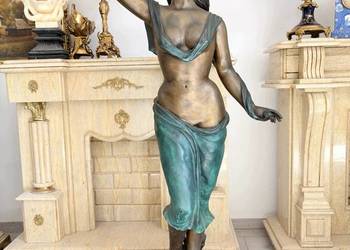 Kobieta z Muszlą - Fontanna Ogrodowa - Figura Rzeźba z Brązu - 155cm Ozdoba