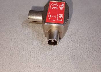 trójnik metalowy antenowy TV 1x sztuk 2x gniazdo wyjście nowy typ VE1