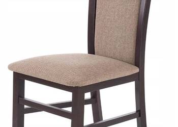 Krzesło drewniane WENGE Tapicerowane Beż