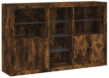 Szafka z oświetleniem LED przydymiony dąb 162x37x100 cm WM-3209174
