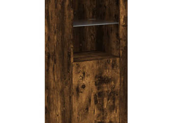 Szafka z oświetleniem LED przydymiony dąb 41x37x100 cm WM-836648