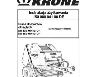 KRONE KR 130b, 130, 160b, 160 prasa instrukcja obslugi