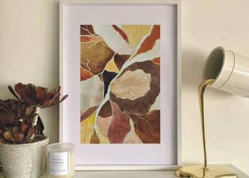 Akwarela Akwarelka Obraz pt: Ostatni Taniec Liści