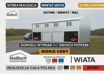 Wysoki Garaż Blaszany + Bramy Wjazdowe |Hala | Konstrukcja – Maj-BlacH