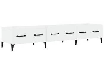 vidaXL Szafka pod TV, wysoki połysk, biała, 150x34,5x30 cm（812651）
