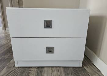Szafka nocna biała z szufladami Modern Box - stan doskonały