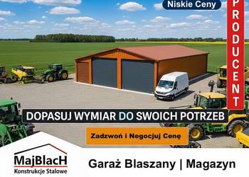 Drewnopodobny Garaż Blaszany + Brama - Hala  - Magazyn - Maj-BlacH