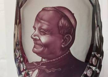 Sprzedam Unikat- Jubileuszowy Limitowany Wazon Kryształowy- lata 80 Papież