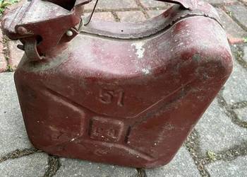 Kanister metalowy wojskowy 5L PM PRL – oryginalny