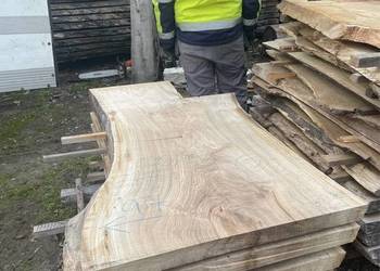 Monolit dąb 93x86x138 (174)x6.3 blat stół stolik kawowy