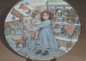 Elisabeth Woodhouse talerz dzieci Christmas Plate 1987