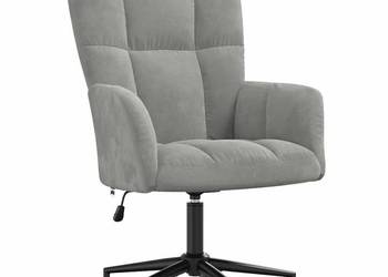 Fotel, jasnoszary, obity aksamitem（328172）