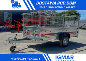 Przyczepka TEMARED PRO 2612 DMC 750 kg burty siatkowe