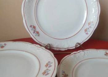 6 Dużych Talerzy bu Kwiatów Wawel PRL