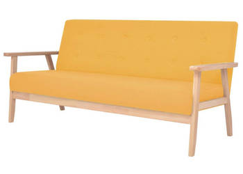 3-osobowa sofa tapicerowana żółta WM-244659
