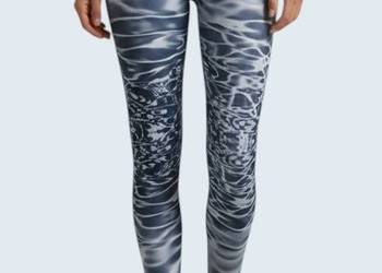 Damskie sportowe spodnie legginsy szare wzorzyste 34/36 XS/S