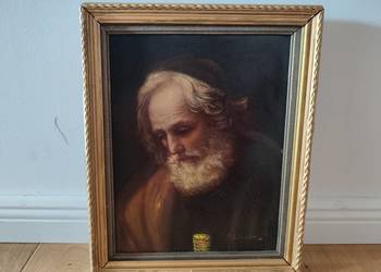 Piękny obraz olejny, portret, sygnowany, polecam