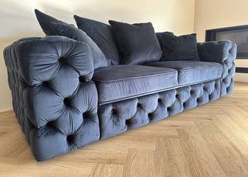 Sofa welurowa 3 osobowa bez funkcji spania