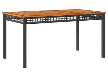 vidaXL Stół ogrodowy, czarny, 140x80x75 cm(SKU:366276)