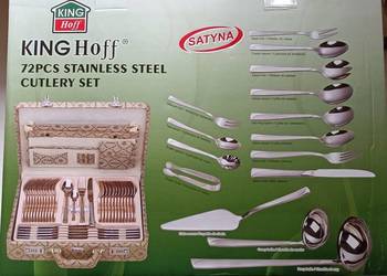 King Hoff. KingHoff. Zestaw 72 sztuk pięknych sztućców w walizce. Nowy.