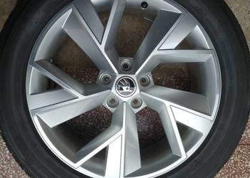 Oryginale felgi Skoda Triglav 19 cali opony letnie Kodiaq Karoq Tiguan