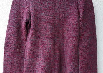 Fuksjowy sweter z szerokimi rękawami L-XL