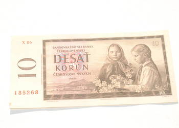 Stary banknot 10 koron Czechosłowacja 1960 antyk