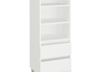 Wysoka szafka biała 40x36x110 cmmateriał drewnopochodny WM-821236