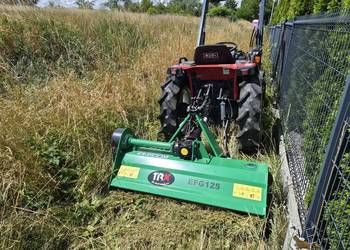 Wynajem - Traktor Yanmar F-200 4x4 z kosiarką bijakową EFG125 i przyczepą
