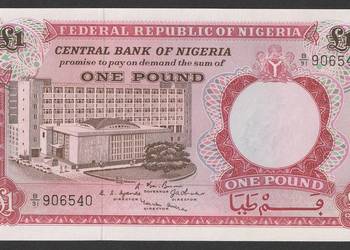 Nigeria 1 funt 1967 - stan bankowy UNC