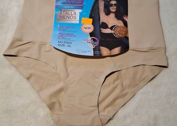 Beżowe obciskające majtki XL