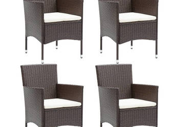 Krzesła ogrodowe 4 szt. polirattan brązowe WM-310565