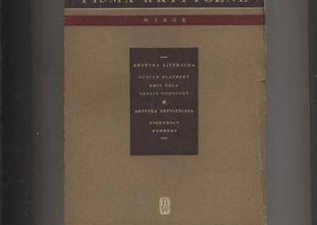 Pisma krytyczne.Wybór - Sygietyński
