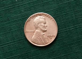 USA - 1 cent, 1940r Wheat Penny, Lincoln Znak menniczy „S”