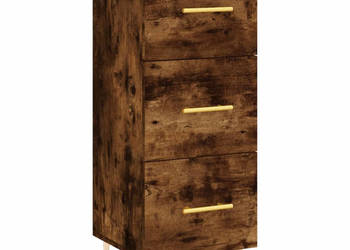 Szafka przydymiony dąb 345x34x90 cm materiał drewnopochodny WM-828593