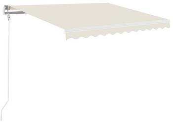 vidaXL Ręcznie zwijana markiza, 350 x 250 cm, kremowa(SKU:3068887)