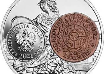 20zł Grosz z miedzi krajowej Stanisława Augusta