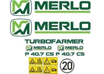 Naklejki oklejenie naklejka - MERLO TURBOFARMER P40.7 CS Zamiennik