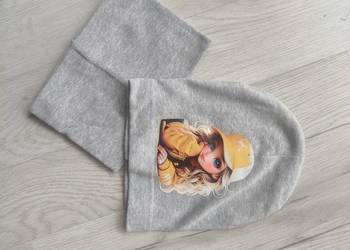 Czapka Wiosenna dla dziewczynki + szalik typu komin