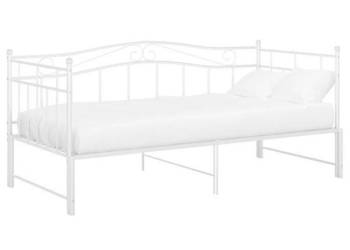 vidaXL Sofa z wysuwaną ramą łóżka, biała, metalowa(SKU:324783)