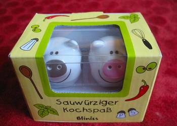 Sól i pieprz - Świnki Blinies - 4 x 4 x 4 cm Solniczka i pieprzniczka