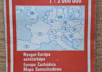 Western Europe mapa 1:2 000 000 Cartographia Budapest
