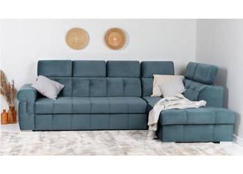 Nowy Narożnik 280 x 190cm ze spaniem + pojemnik, -35% Outlet = Producent