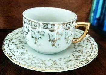 Filiżanka, miniaturka,  DTC, Made in Japan.  35 zł.  Cieniutka, biała porce