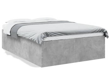 Rama łóżka szarość betonu materiał drewnopochodny 135x190 cm WM-3280947