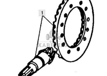 John Deere 7610 7710 7810 Atak Przekładnia Zębata Stożkowa Koło Zębate Wał…