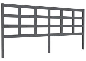 Wezgłowie łóżka szare 2055x4x100 cm lite drewno sosnowe WM-817912